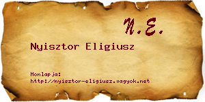 Nyisztor Eligiusz névjegykártya